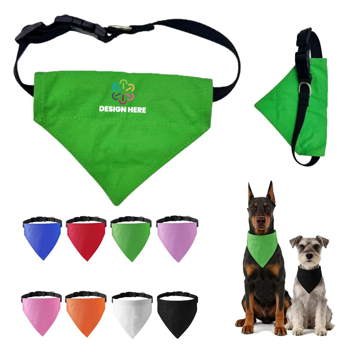 Premium Cotton Dog Bandana Collar 1
