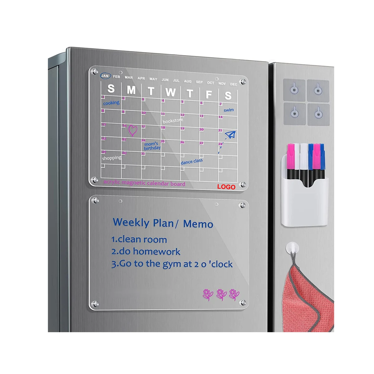 Magnetic Weekly Calendar for Fridge (direct import) 1