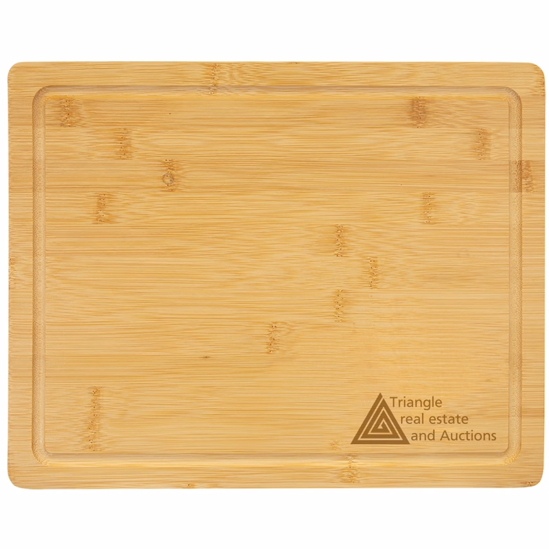 13 3/4" x 11" Bamboo Cutting Board with Drip Ring