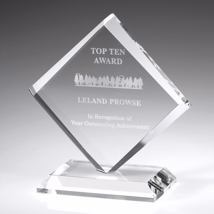5 3/8" Diamond Award Crystal Award
