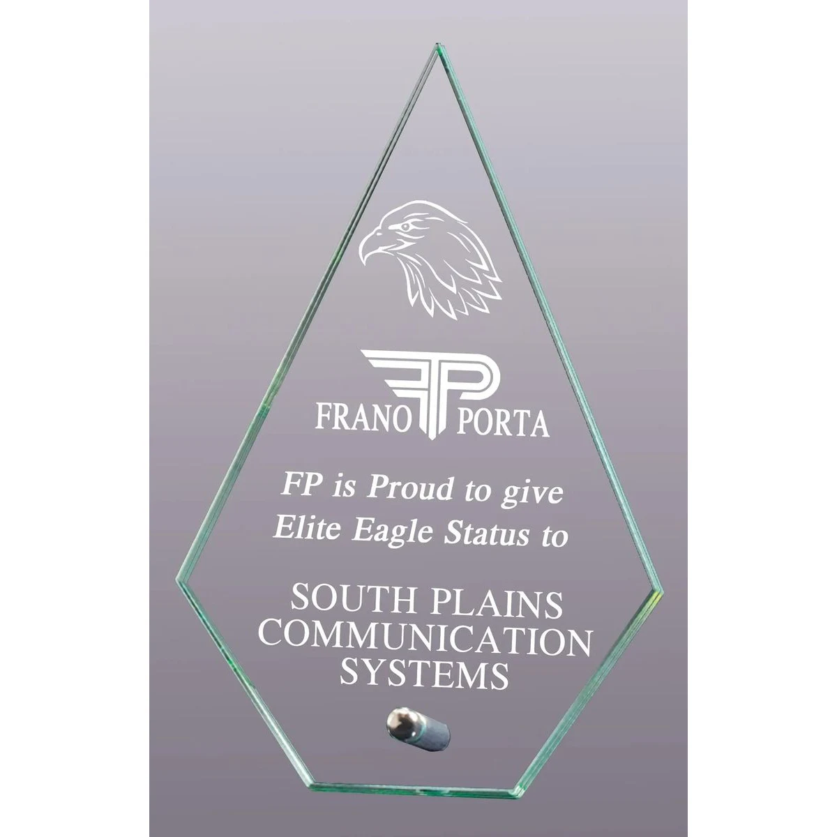 Arrowhead Glass Award w/Post Stand 1