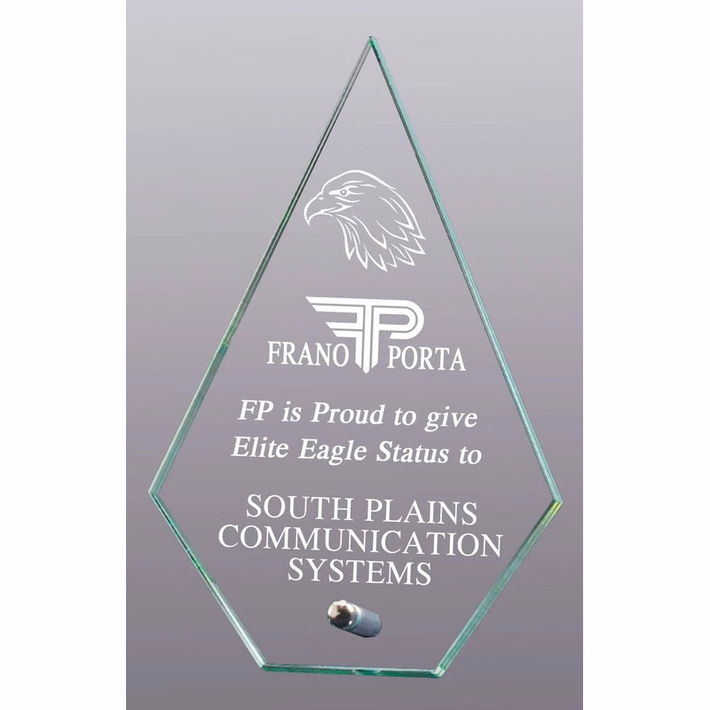 Arrowhead Glass Award w/Post Stand