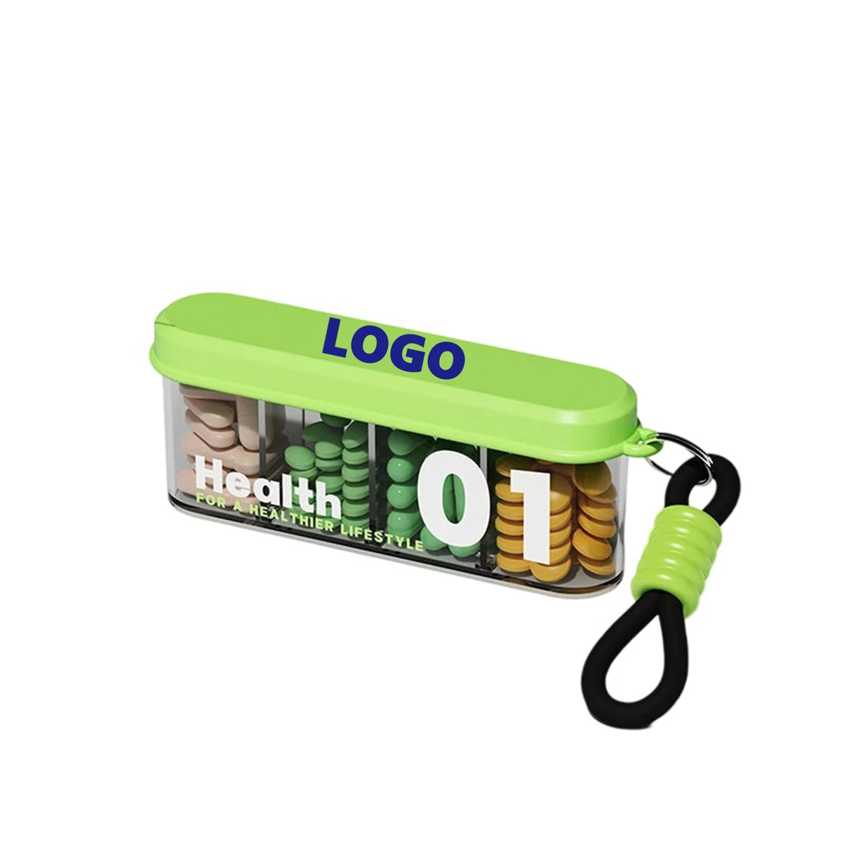 4-Compartment Portable Pill Organizer 1
