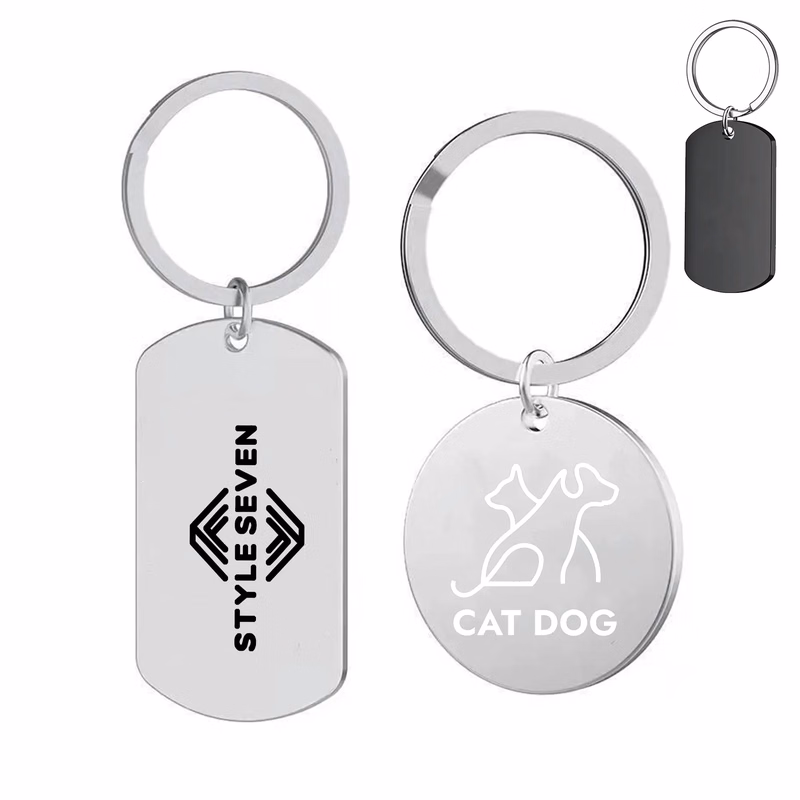 Customized logo for circular keychain