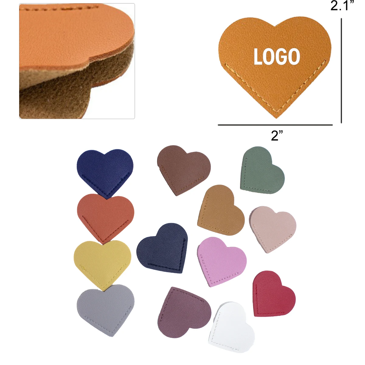 PU Leather Heart Page Marker 1