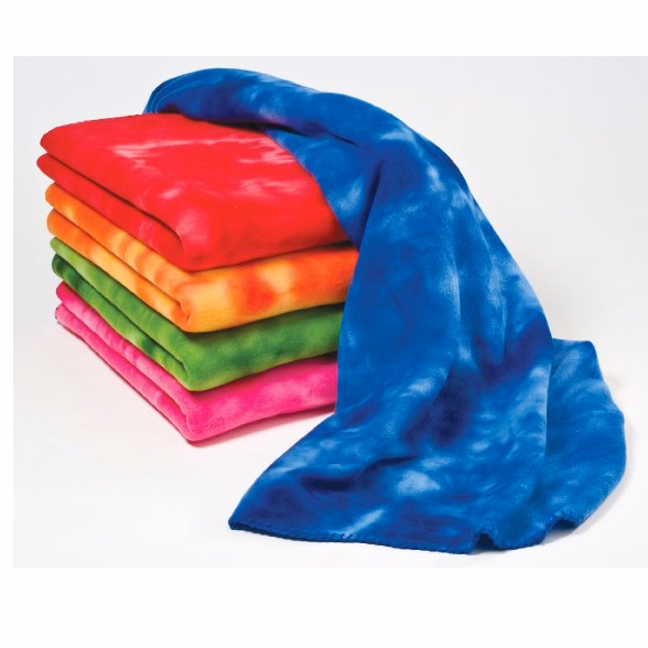 Tie Dye Fleece Blanket - Blank