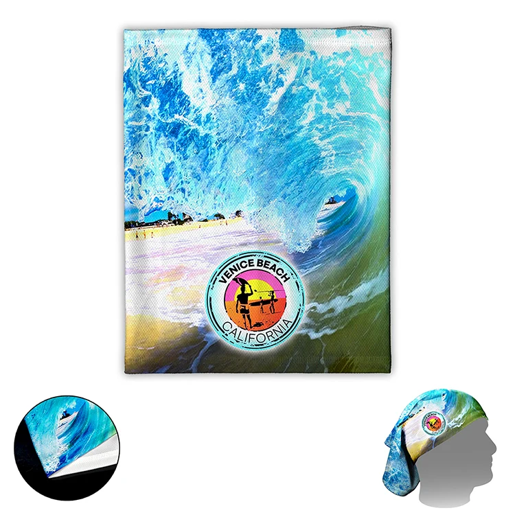 "THE HUSKY COOLING FANDANA™" Recycled RPET 170 GSM Full Color Sublimation Gaiter, Facecover and Head 1