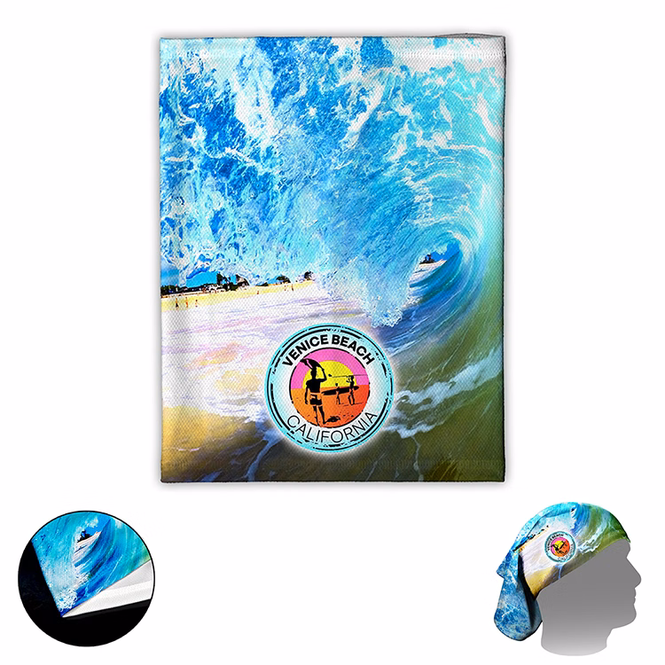 "THE HUSKY COOLING FANDANA™" Recycled RPET 170 GSM Full Color Sublimation Gaiter, Facecover and Head