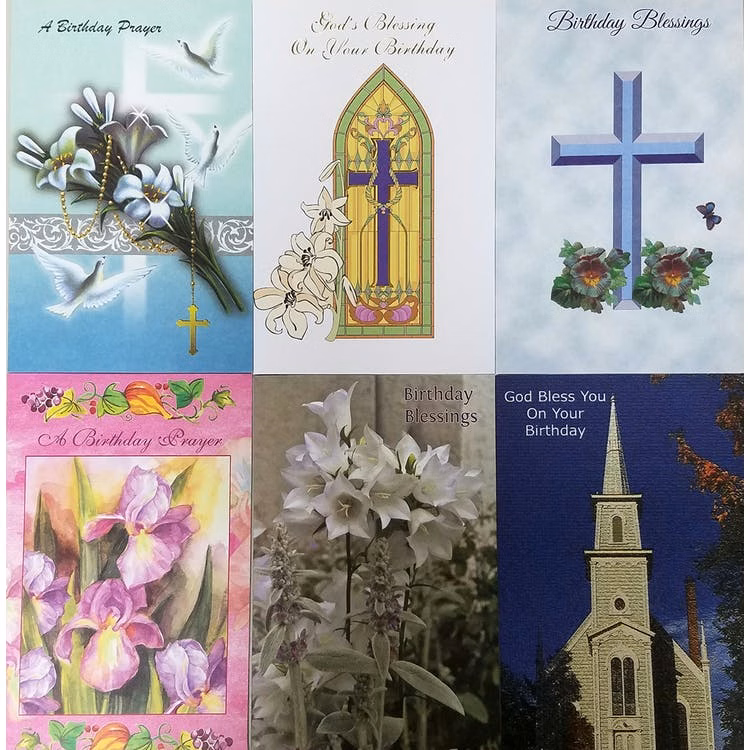 Religious Birthday Cards - 5"x7.75"