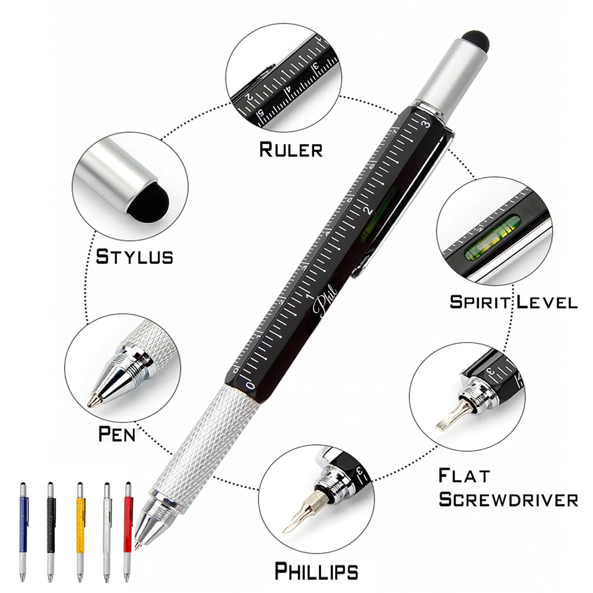 6 In 1 Metal Tool Pen 1