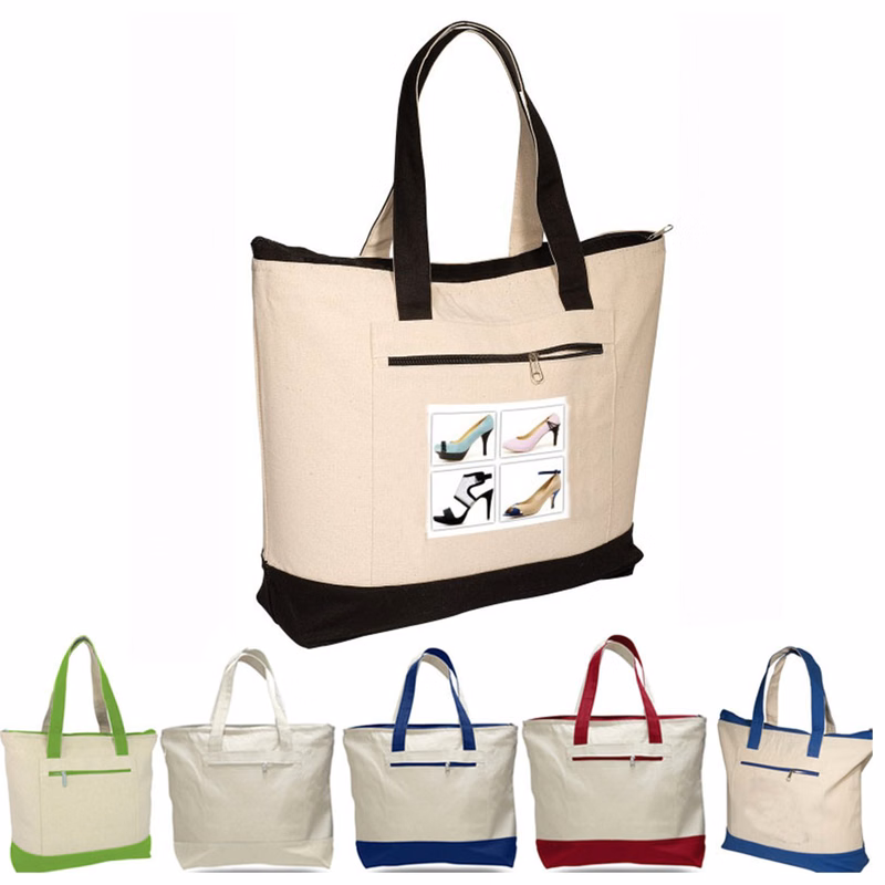 12oz Colorful Canvas Tote Bag