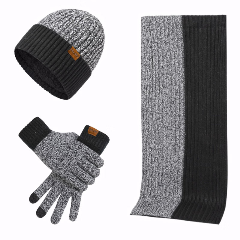Winter Hats Scarf Gloves 3 Pcs Set
