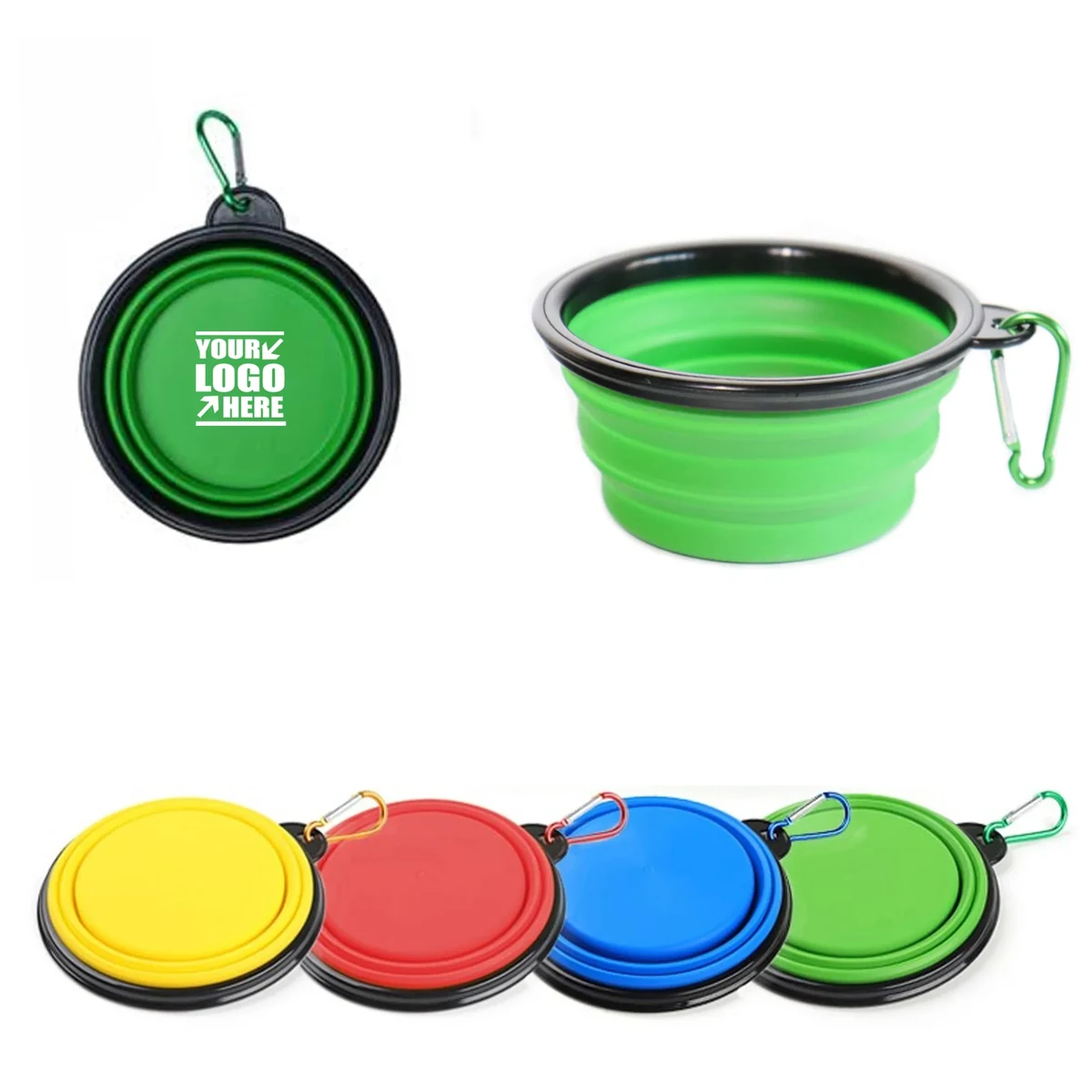 12Oz Collapsible Pet Bowl With Carabiner 1