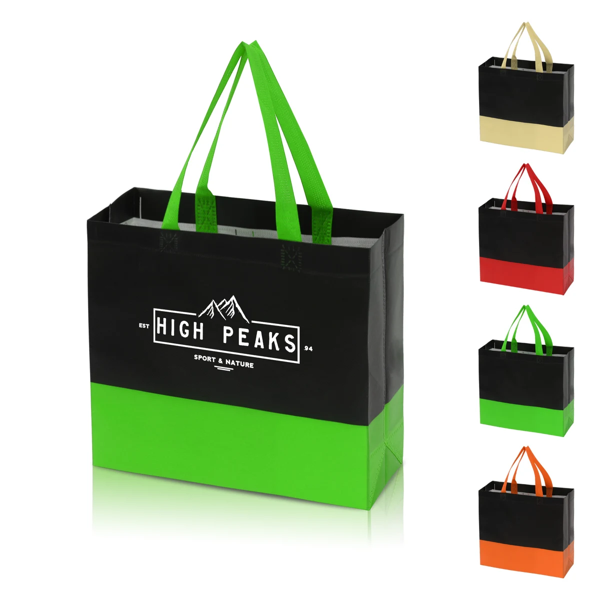 Laminated Non-Woven Tote Bag Two-Toned 1