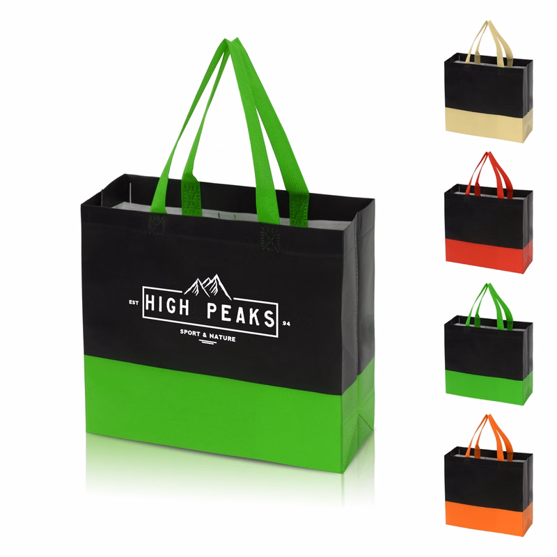 Laminated Non-Woven Tote Bag Two-Toned