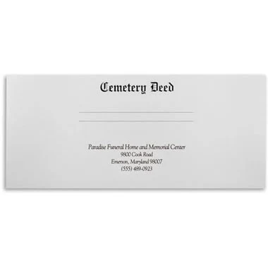 Cemetery Deed Document Folder 1