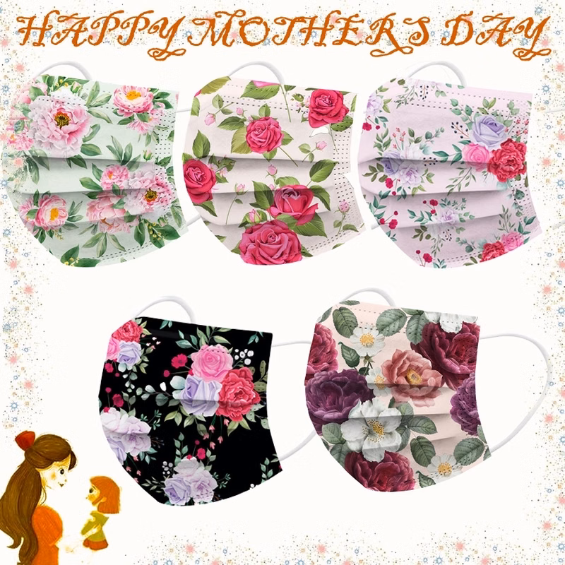 Mother's Day Print Disposable Masks