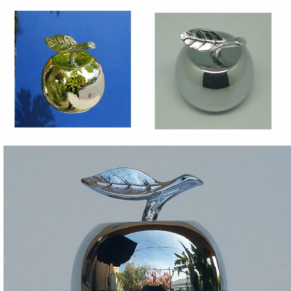 BRASS APPLE BELL CHROME FINISH
