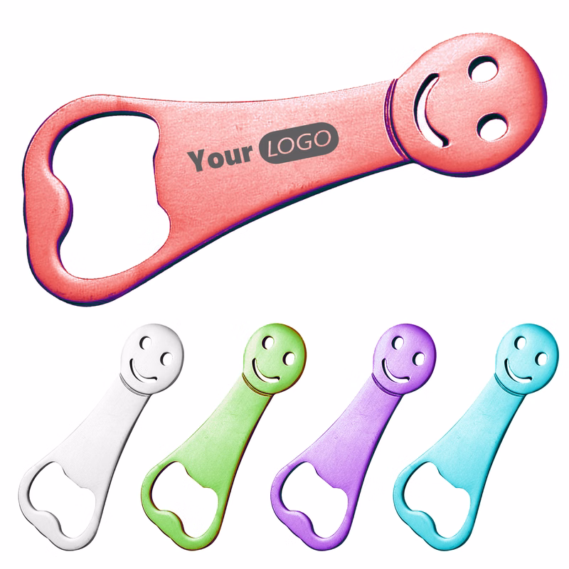 Stainless Steel Fun And Portable Customizable Smiley Face Bottle Opener
