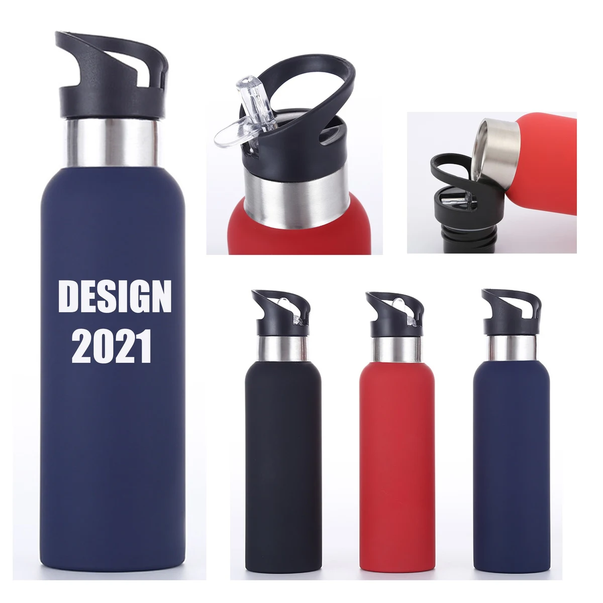 17Oz Stainless Steel Vacuum Insulate Thermal Bottle With Straw 1