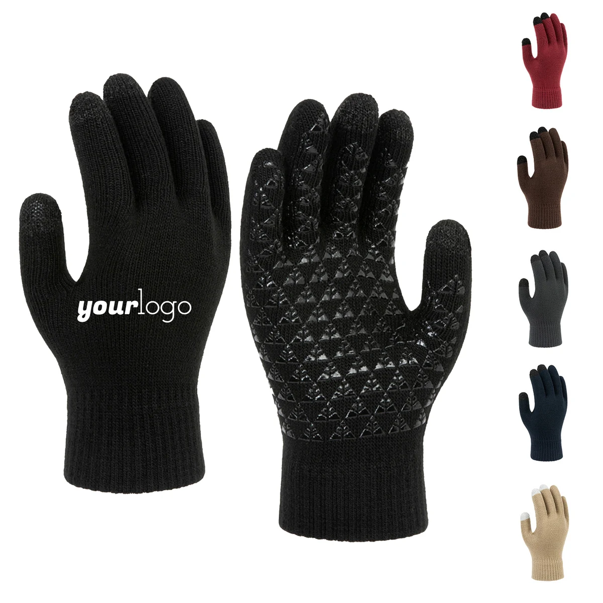 Stretch Fleece Touchscreen Gloves with Heat Retention Design 1