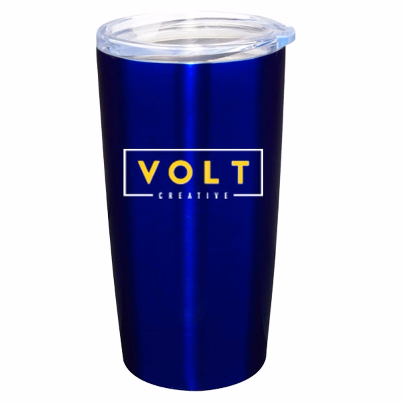 20 oz Pro20 Blue Vacuum Insulated Stainless Steel Travel Mug with Clear Lid