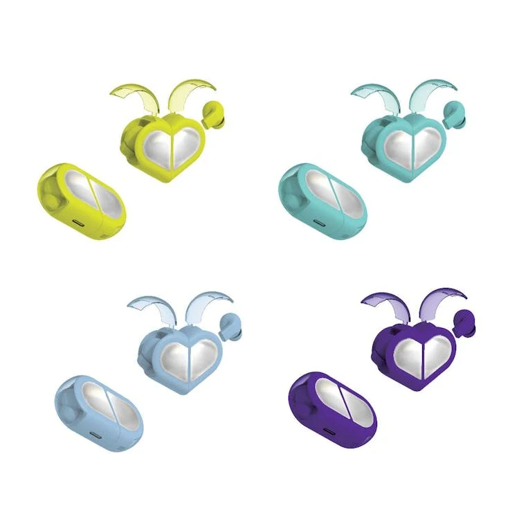 Heart Shaped True Wireless Earbuds - Assorted Colors 1