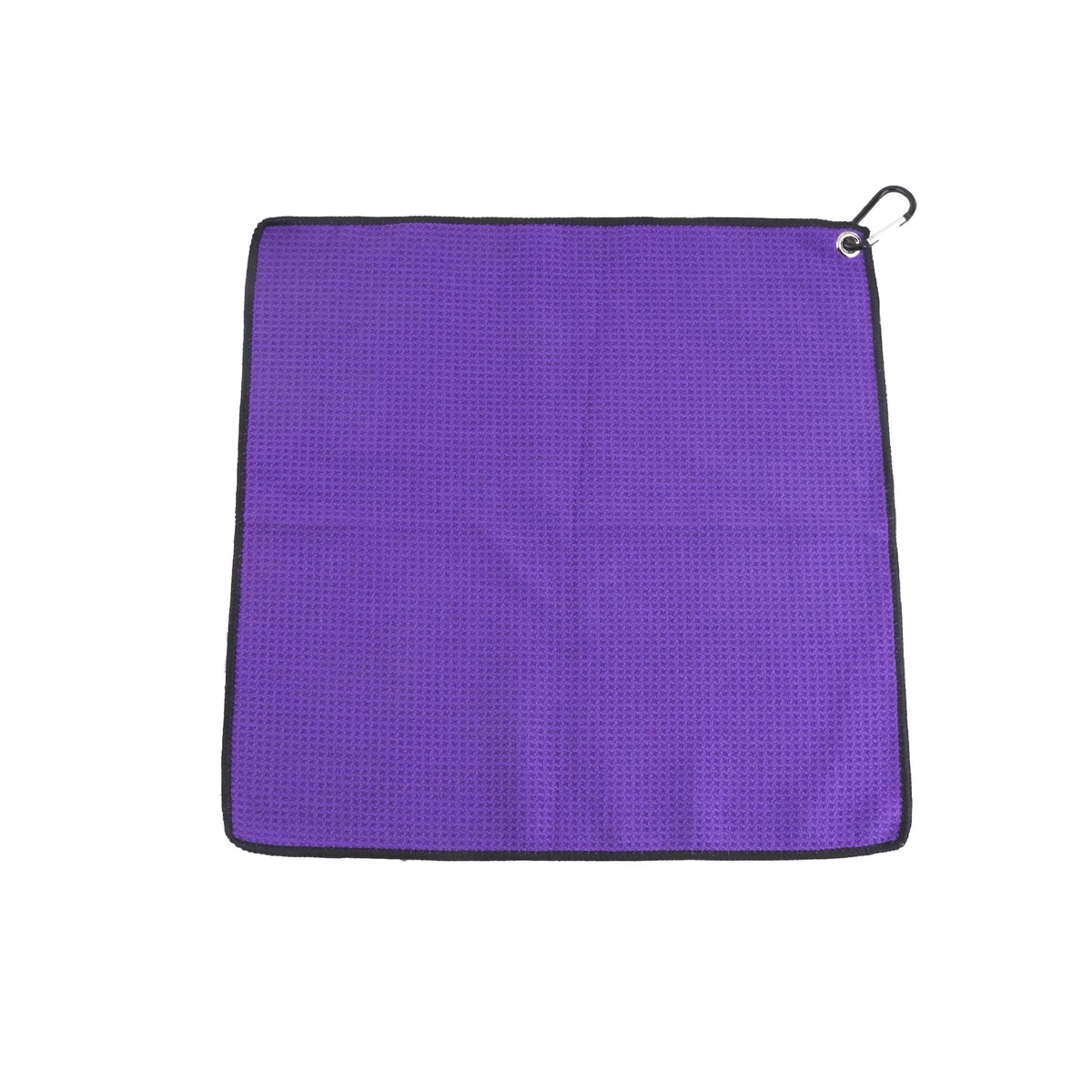 Twelve Inch By Twelve Inch Waffle Microfiber Golf Towel With Grommet 1