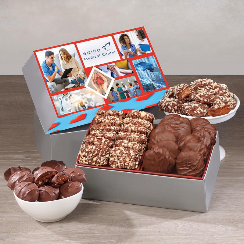 Toffee & Pecan Clusters in Gift Box with Full Color Sleeve