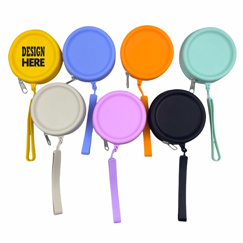 Round Silicone Mini Carry Pouch