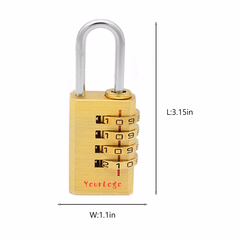 Large Four-Digit Combination Lock
