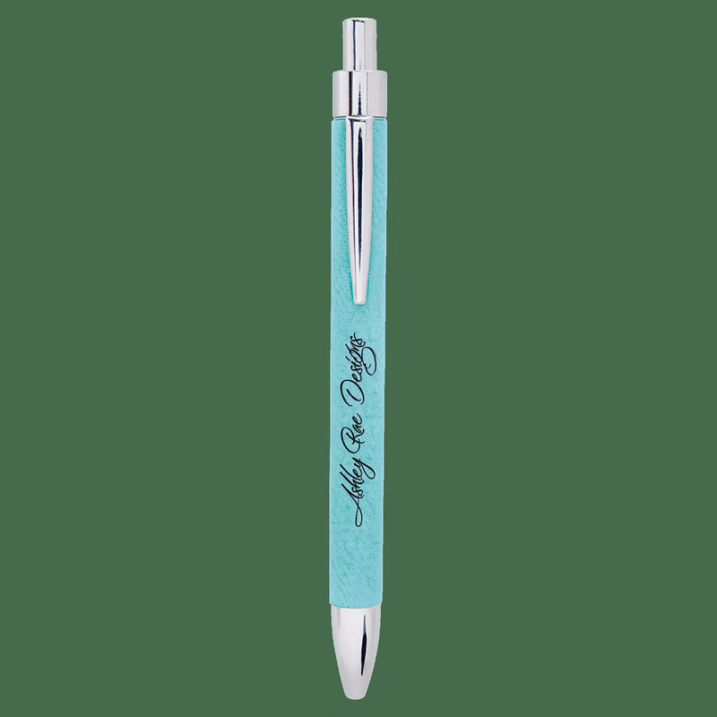 Teal Leatherette Pen