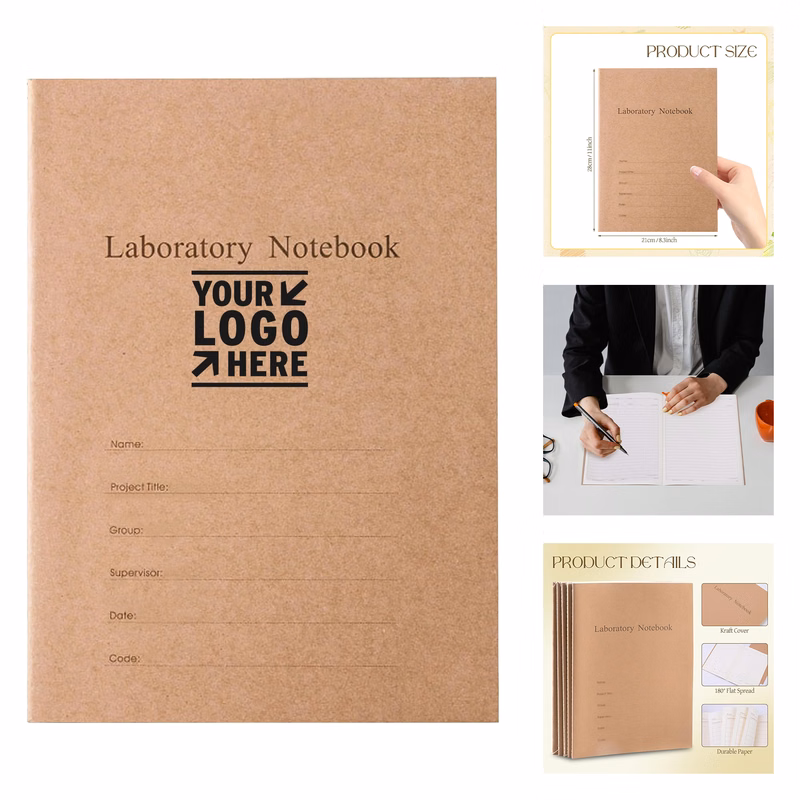 8.26" X 11" 40 Sheets Carbonless Laboratory Notebook