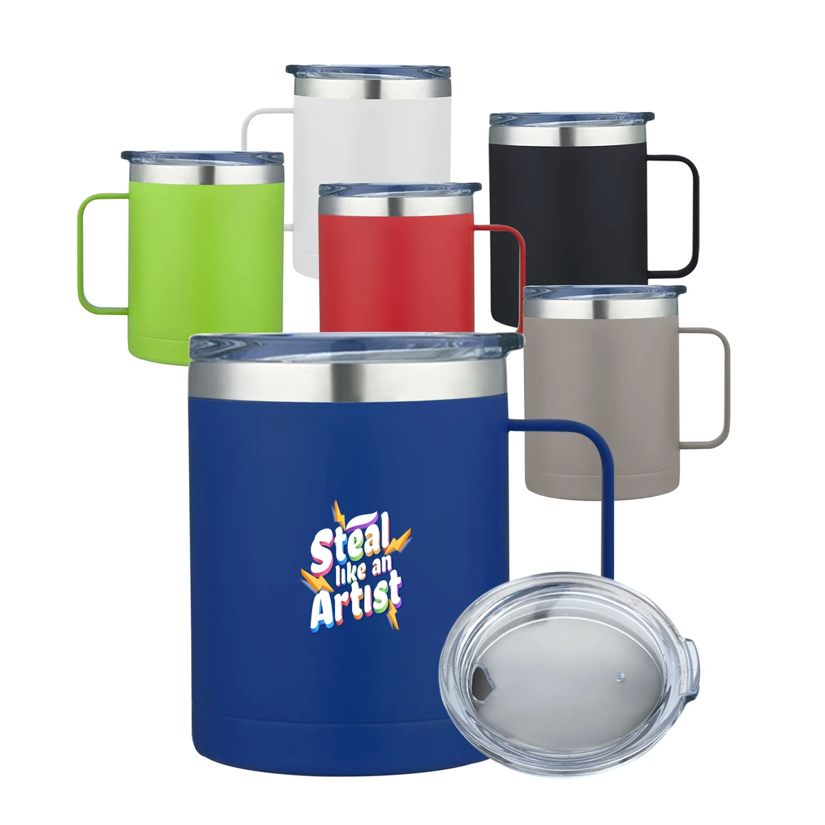 14oz. Stainless Steel Vacuum Camping Mug w/Handle 1