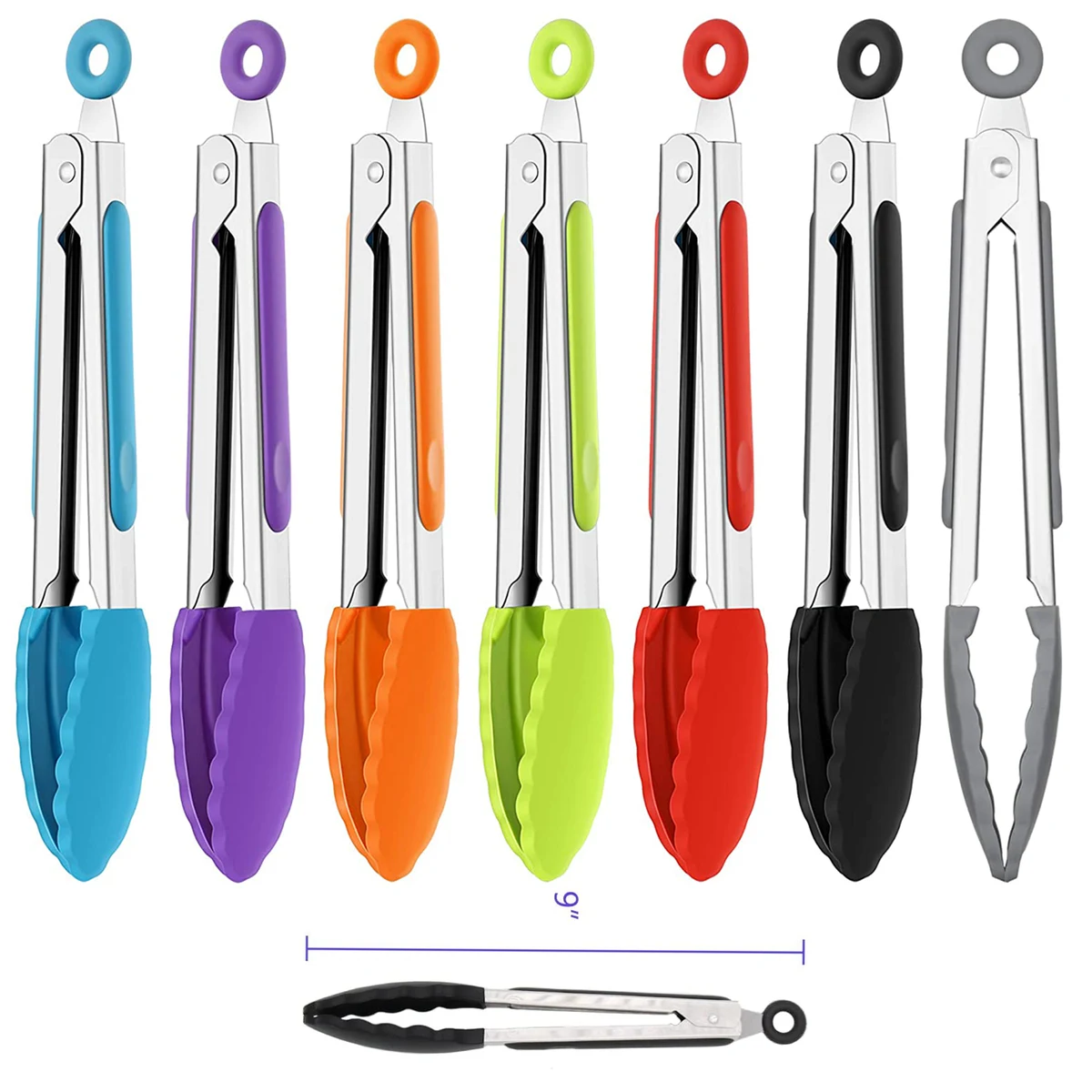 9 Inch Kitchen Tongs 1