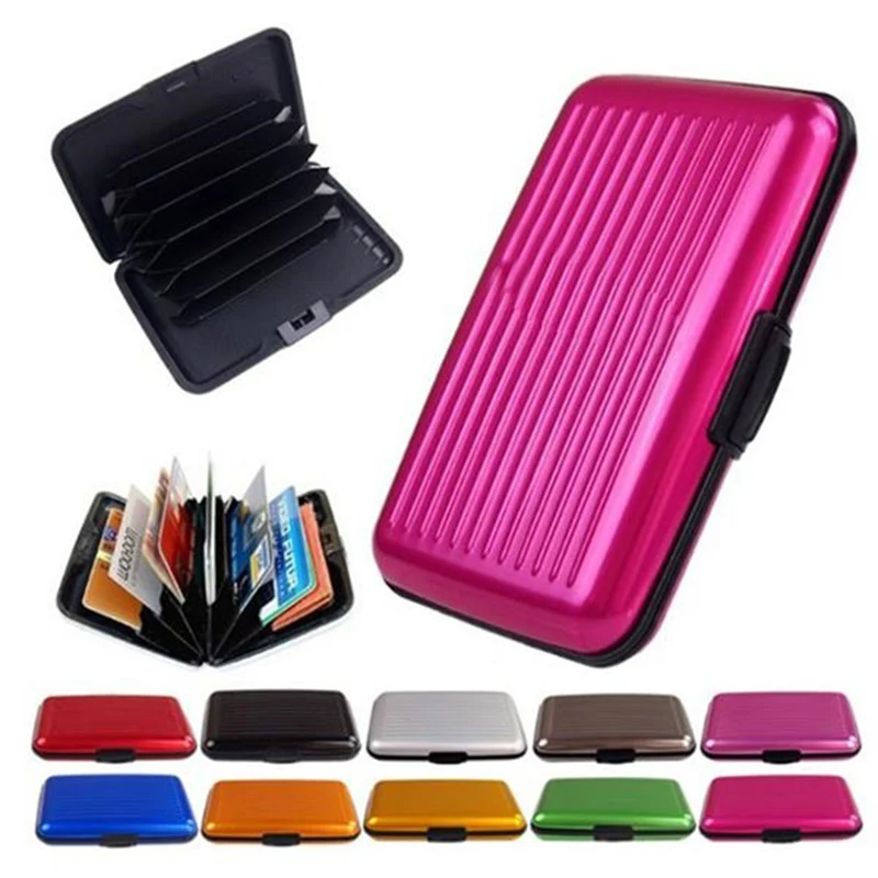 RFID-Blocking Aluminum Colorful Wallet Credit Cards Holder 1
