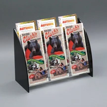 Countertop Brochure Hlder with Curved Sides, 2-Tier 6-Pocket 1