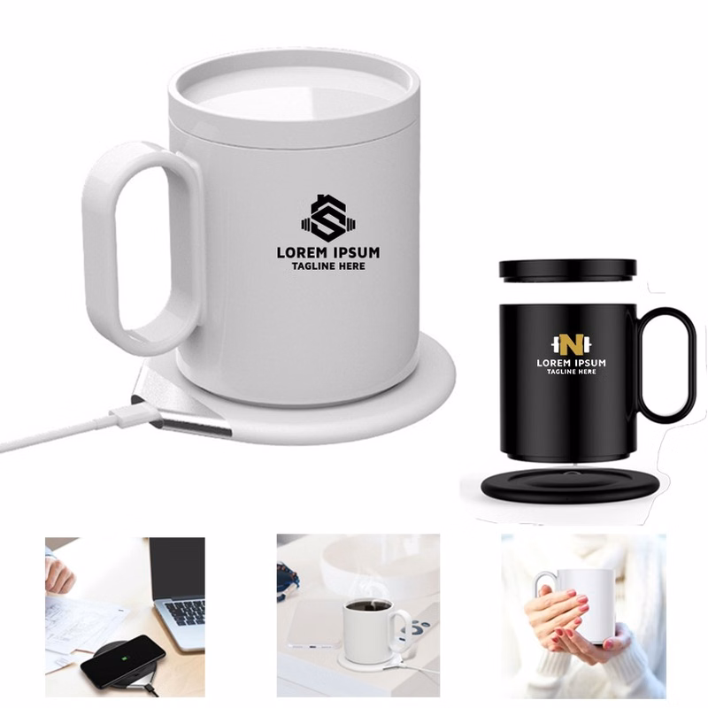 2" 1 Mug Warmer Beverage Heater With Wireless Qi Charger