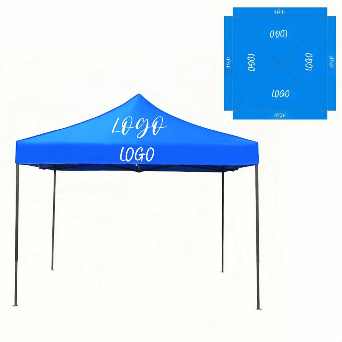 Advertising Tent/Printing 2 logos on 4 dides 8 locations-M 1