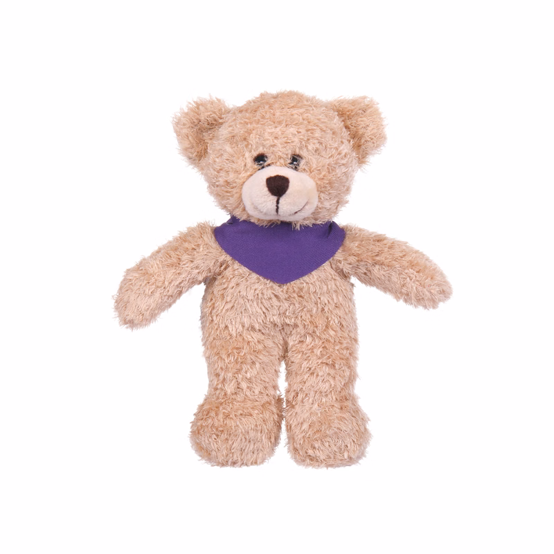 Soft Plush Tan Bear with Bandana