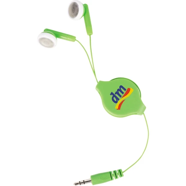 Retractable Earbuds with Oval Logo 1