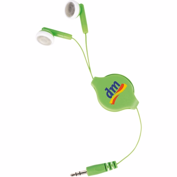 Retractable Earbuds with Oval Logo
