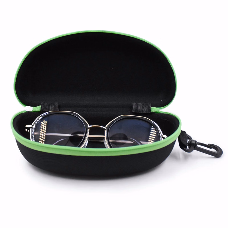 Zipper Waterproof Sunglasses Case With Clip