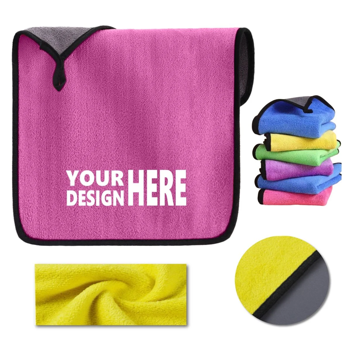 Thick Double Sided Microfiber Car Wash Towel 1