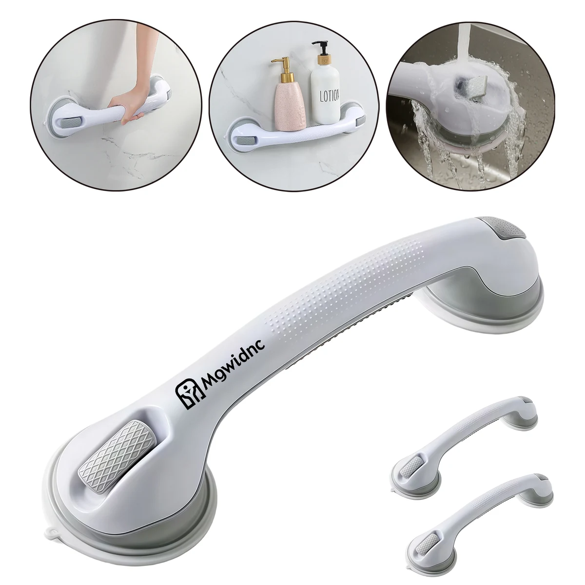 No Drill Suction Cup Grab Bar for Bathroom 1