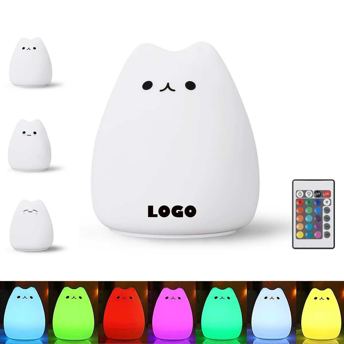 Cute Cat Silicone Bedroom Lamp For Kids 1