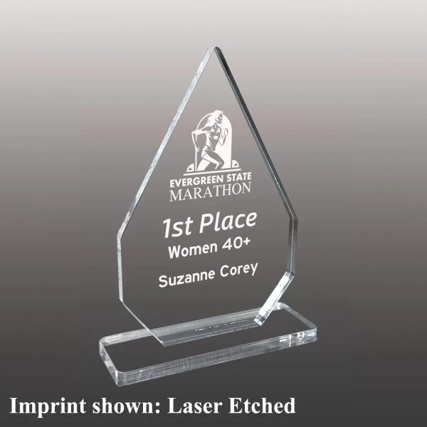 Stock Acrylic Flame Award - Laser Etched 1
