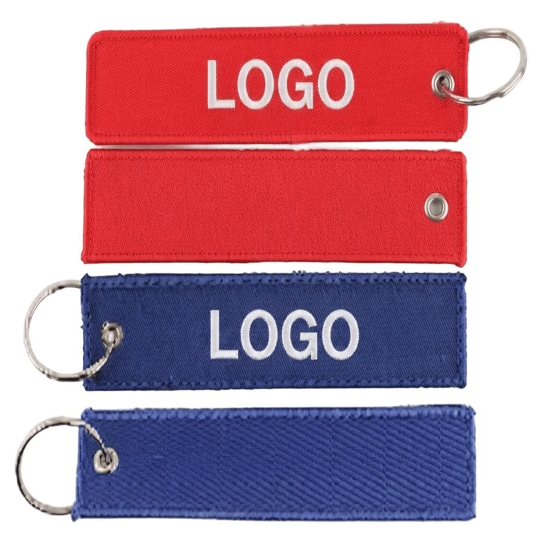 Embroidered Fabric Keychain Tag 1