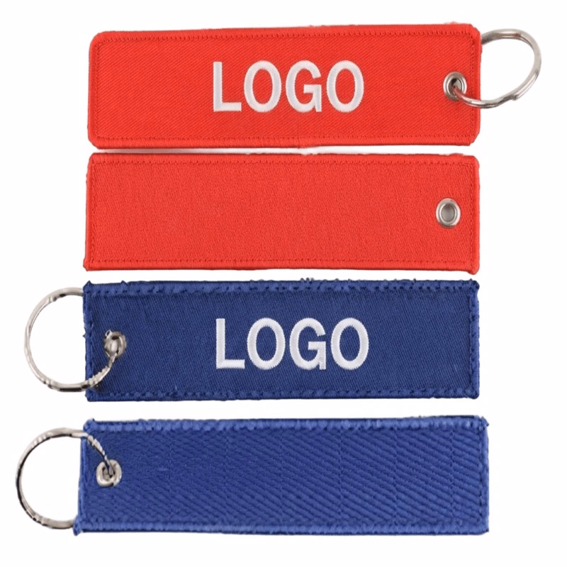 Embroidered Fabric Keychain Tag