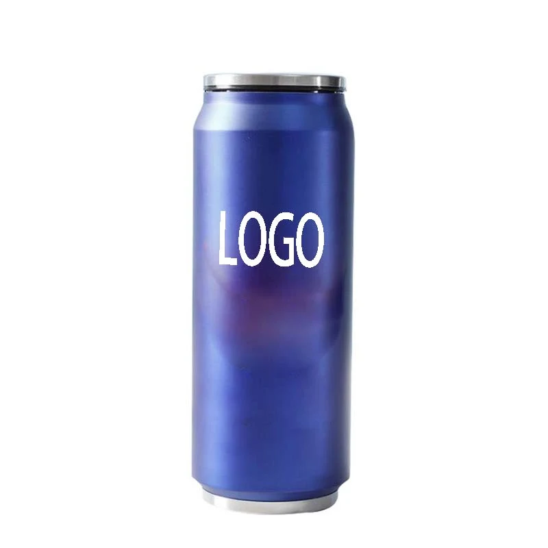 16 Oz Double Wall Insulated Travel Mug In Can Shape Tumbler w/ straw 1